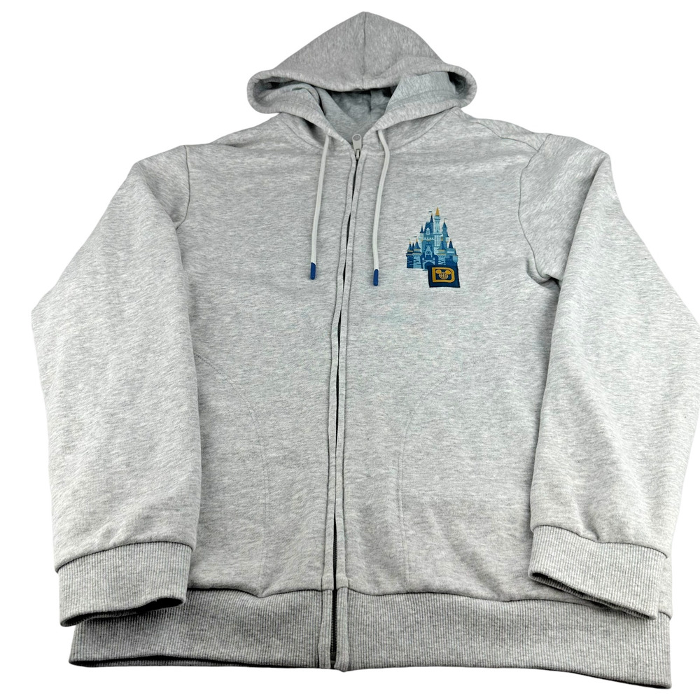2024 Walt Disney World Zip Up Hoodie 4 Parks Cinderella Castle Icons - Size XS
